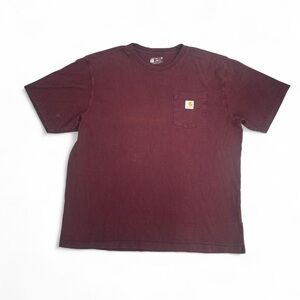 Carhartt Men's Burgundy Short Sleeve Tee